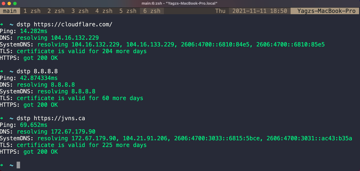 Run common networking tests against any site.