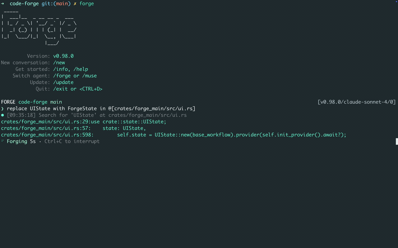 ForgeCode - A top-ranked AI enabled pair programming coding agent