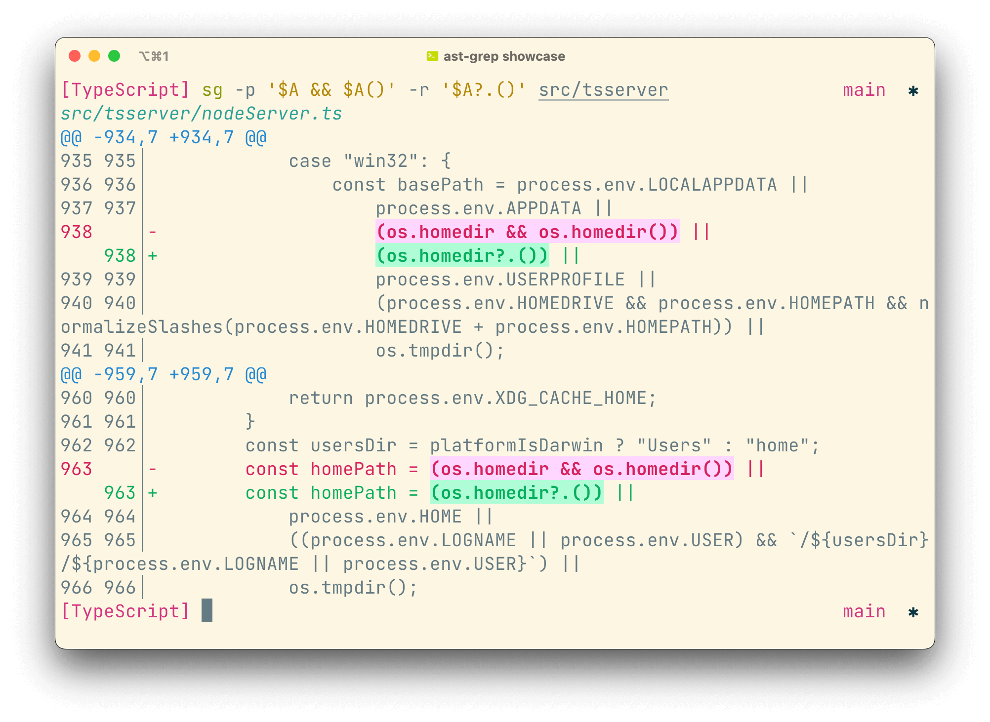 image preview of ast-grep