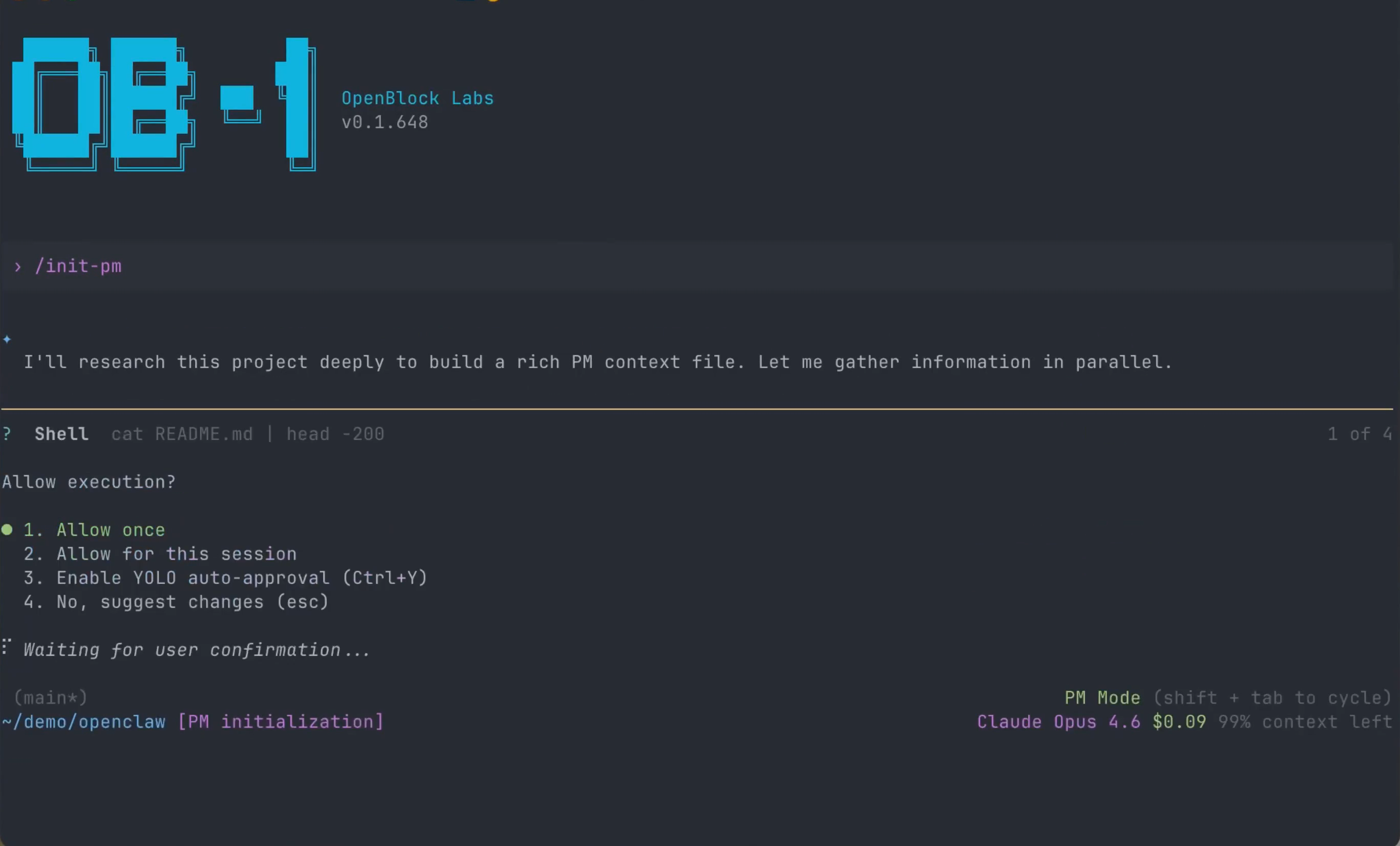 OpenBlock - A self-improving coding agent that handles the full dev lifecycle