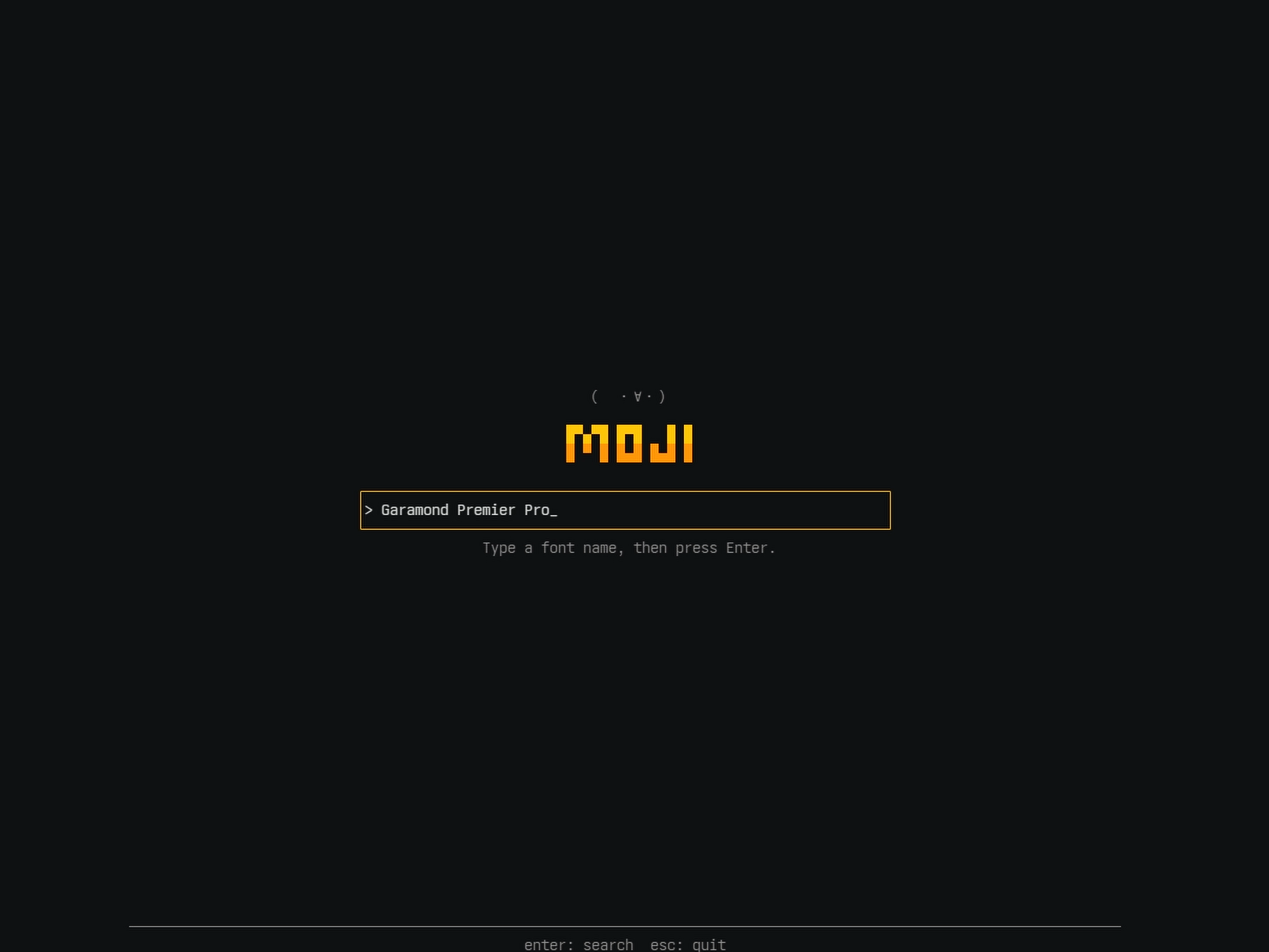 moji - Find, inspect and convert fonts from the terminal.