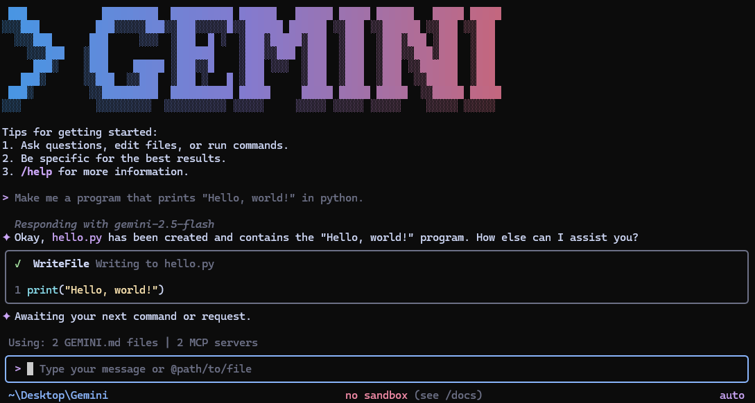image preview of gemini-cli
