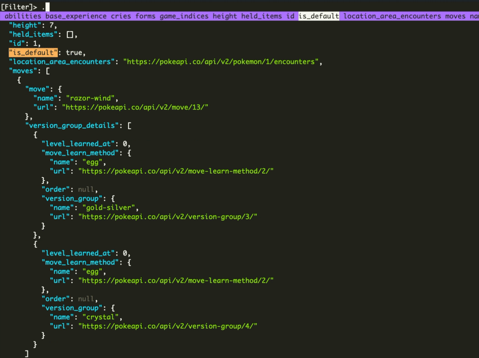 jid - A JSON incremental digger with auto completions and expressions.