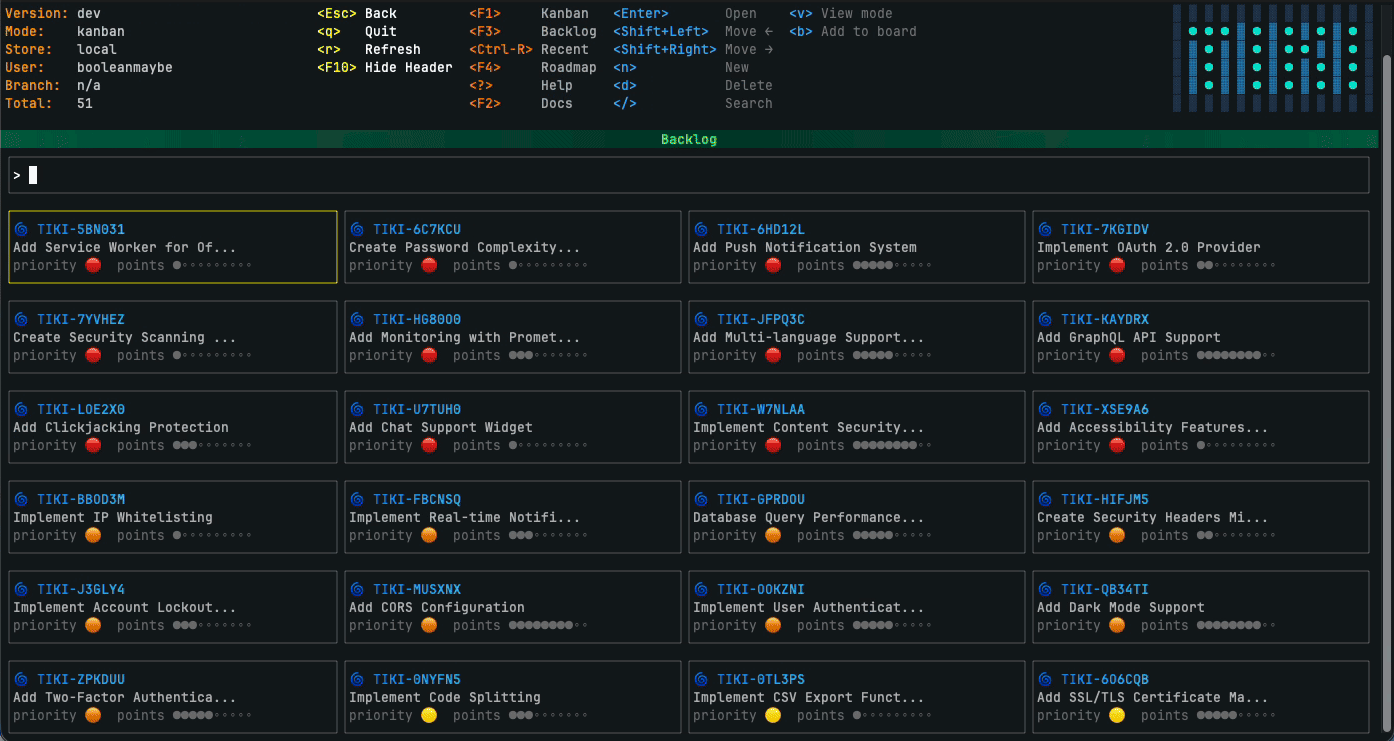 tiki - A Markdown based git versioned documentation and issue management.