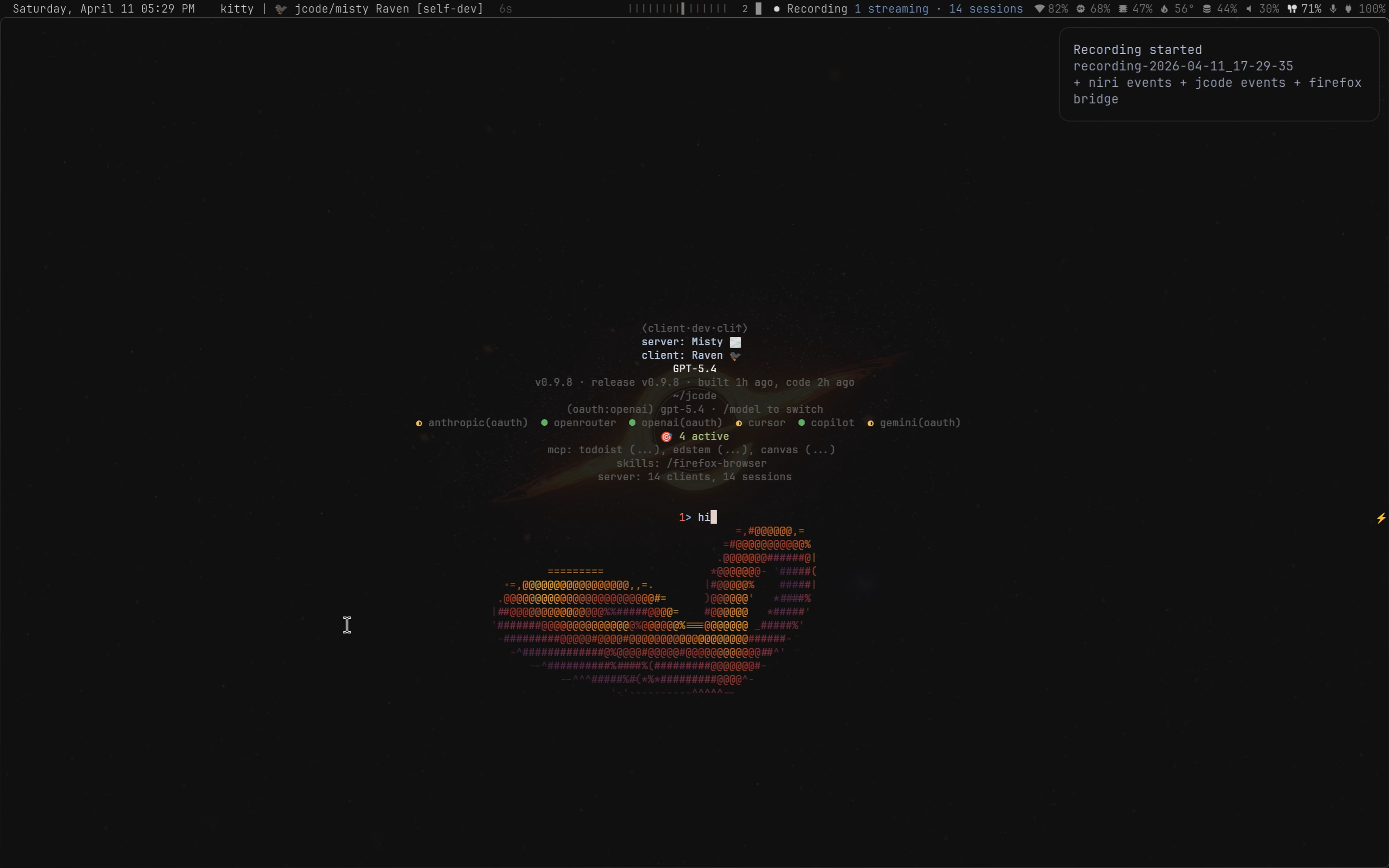 jcode - Open-source AI coding agent for the terminal, written in Rust