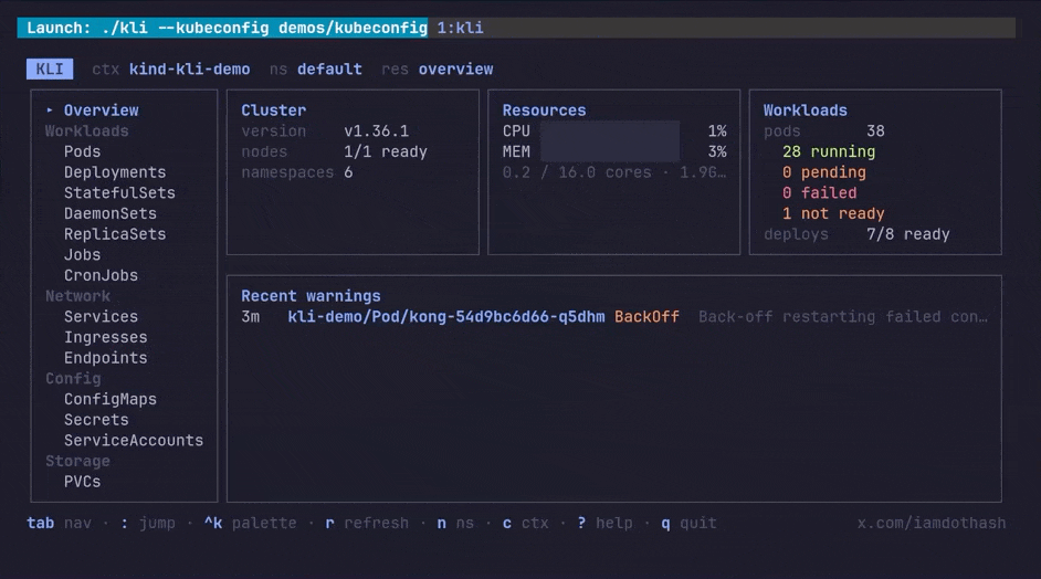 A fast, keyboard-driven Kubernetes TUI.