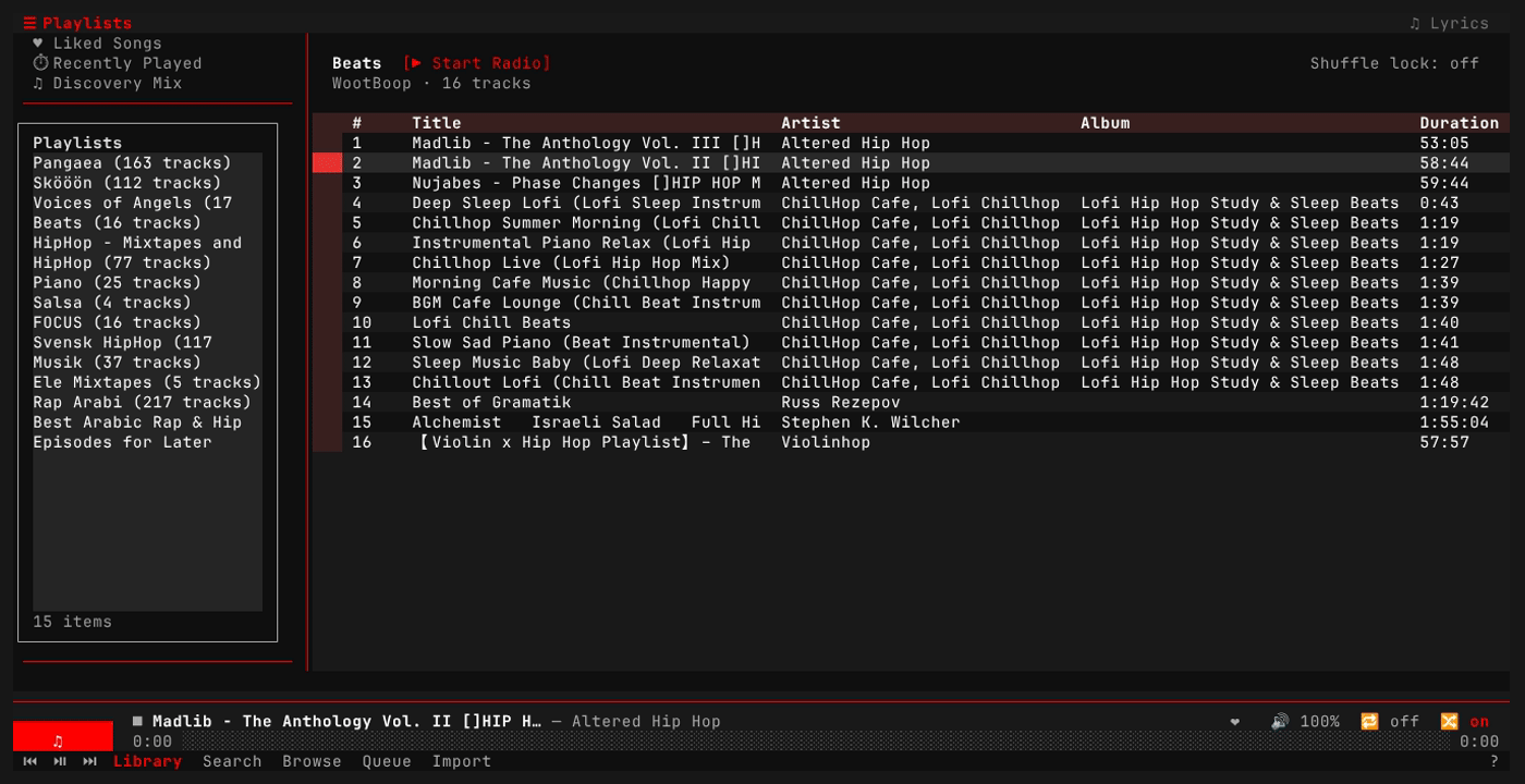 ytm-player - A YouTube Music TUI client with vim keybindings, synced lyrics, and cross-platform media keys.