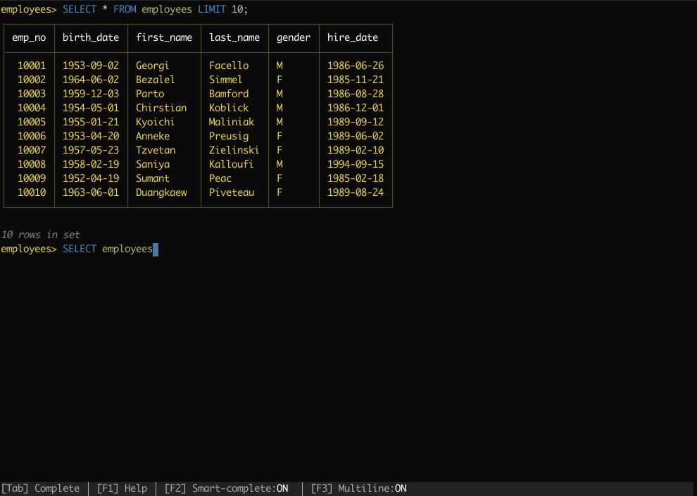 image preview of mycli