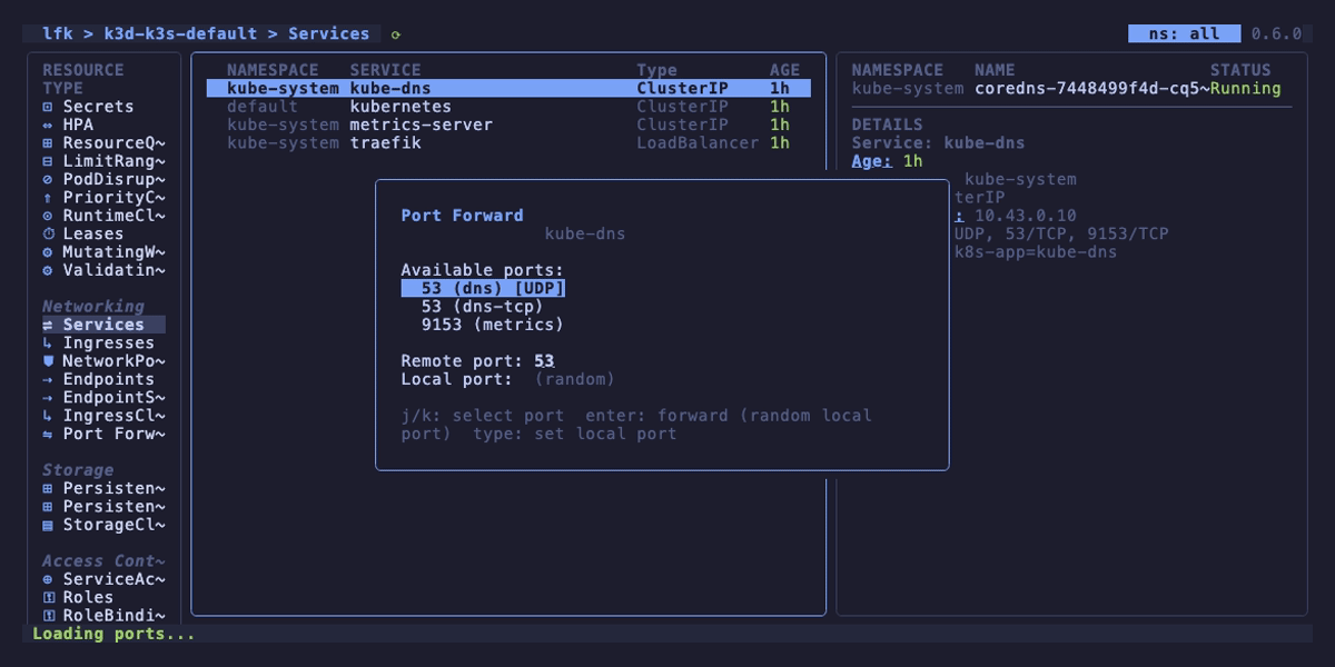 lfk - A Lightning Fast Kubernetes navigator.