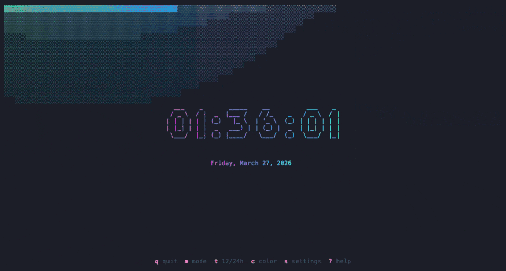 sigye - A beautiful terminal clock with ASCII art fonts.