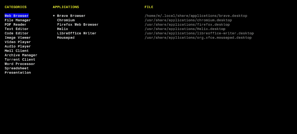 image preview of xdgctl