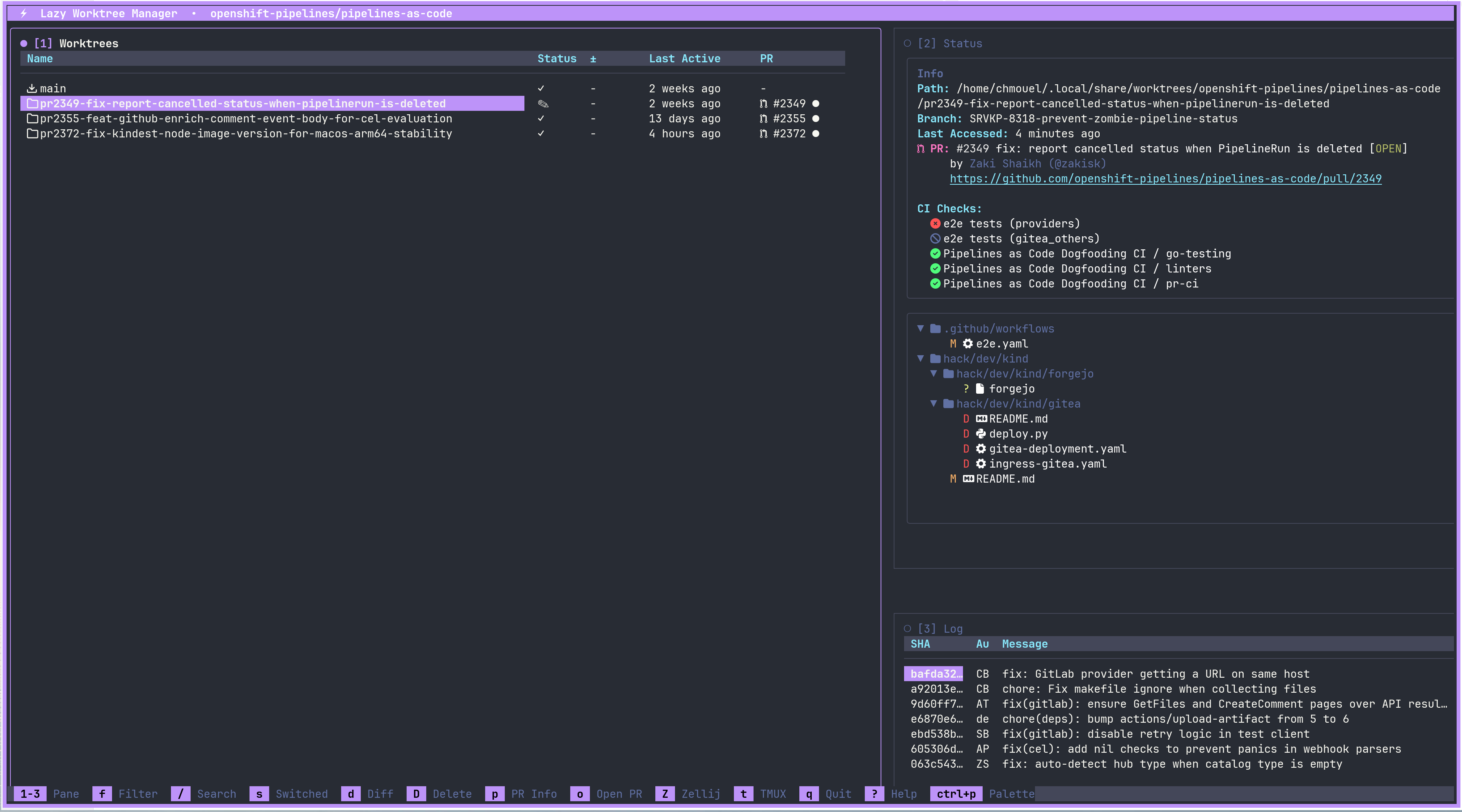 lazyworktree - Effortless Git worktree management for the terminal.