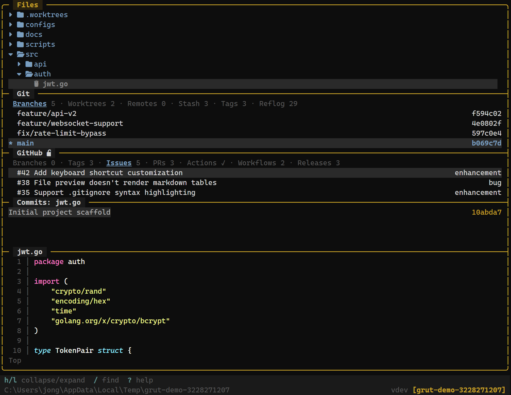 A terminal file explorer with deep Git integration.