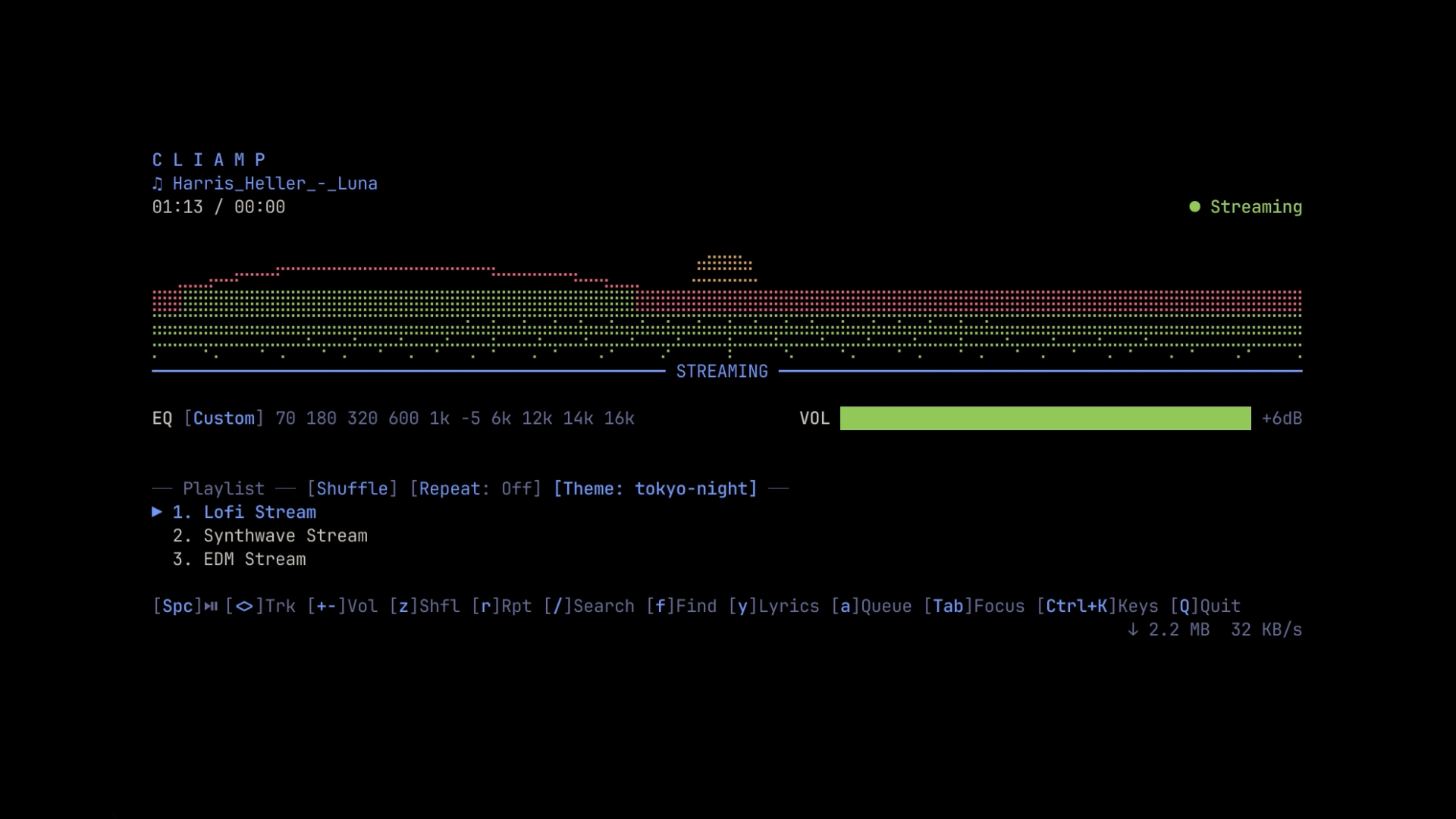 cliamp - A terminal music player inspired by winamp.