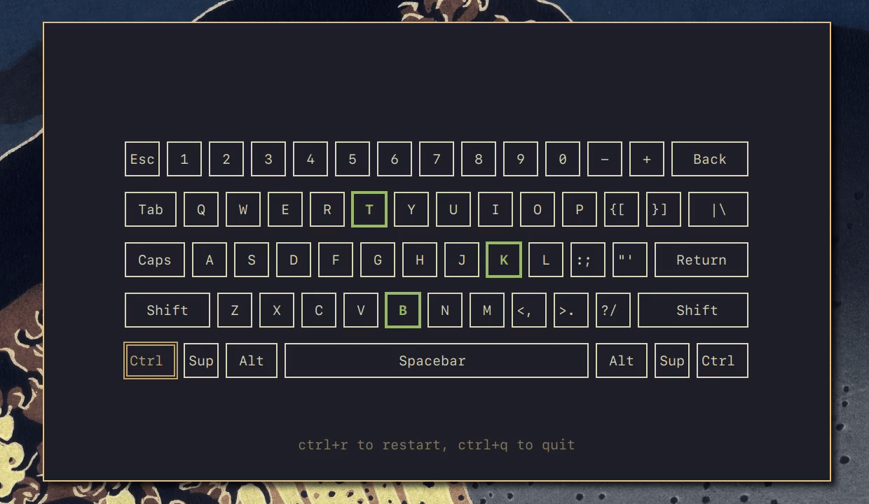 kbt - A keyboard tester in terminal.