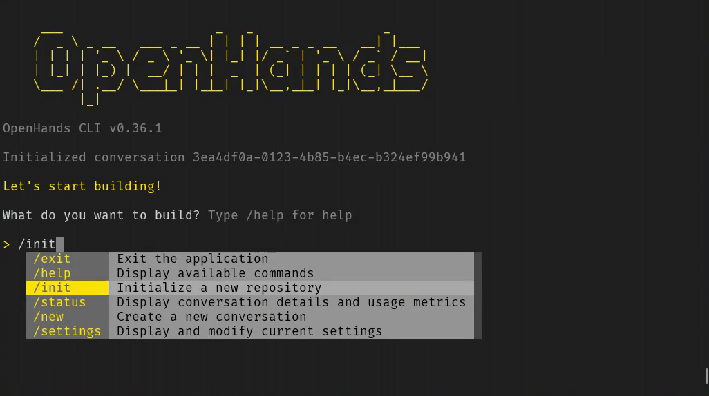 OpenHands CLI - Lightweight OpenHands CLI as a standalone AI coding agent