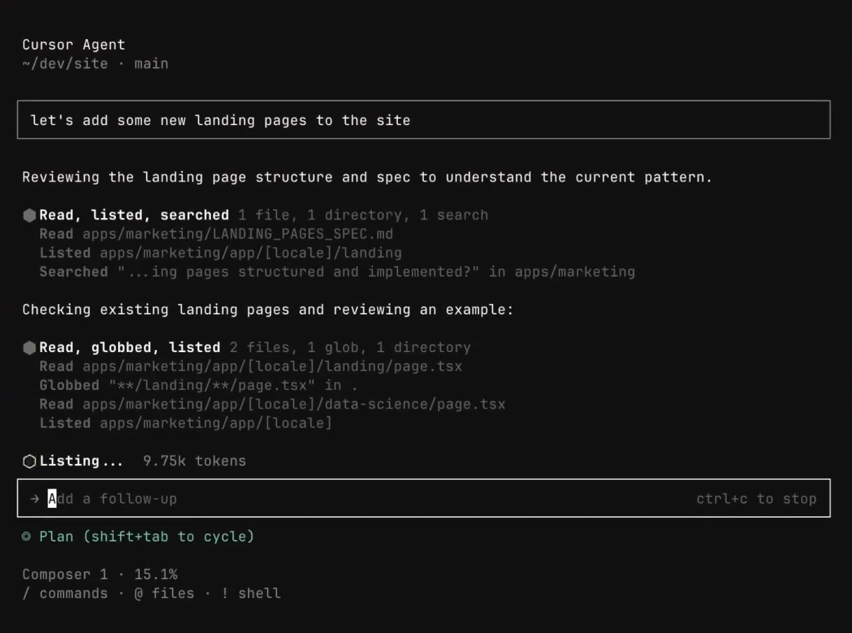Cursor CLI - Ship code with agents right from your terminal