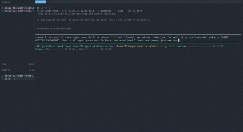 image preview of herdr