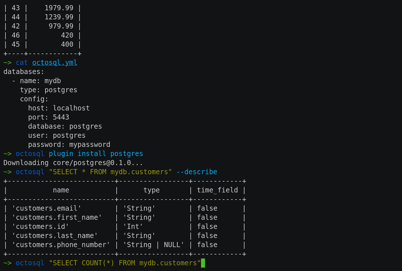 octosql - A CLI tool which lets you query a plethora of databases.