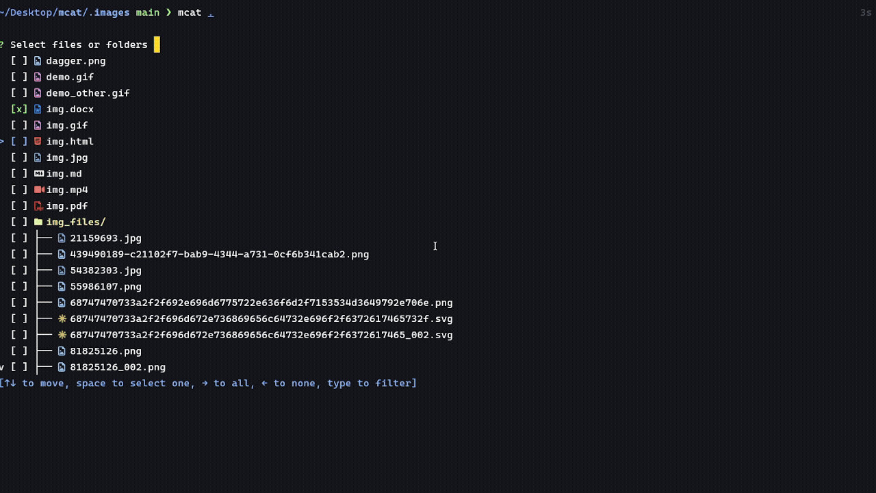 mcat - Parse, convert & preview images, videos & markdown in your terminal.