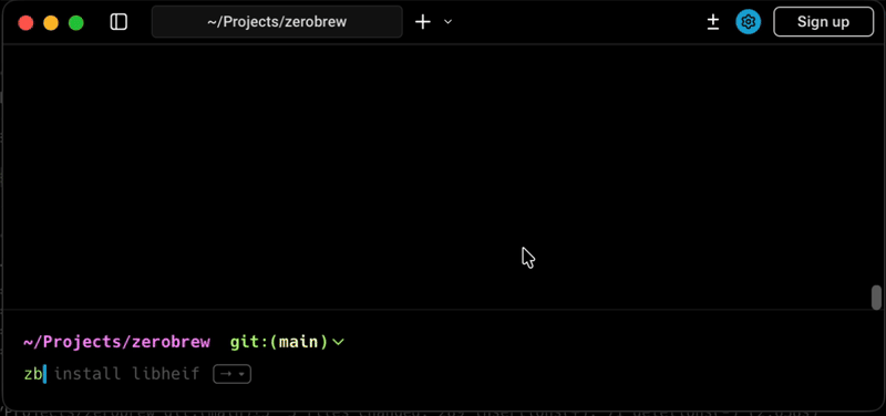 A drop-in, 5-20x faster, experimental Homebrew alternative.