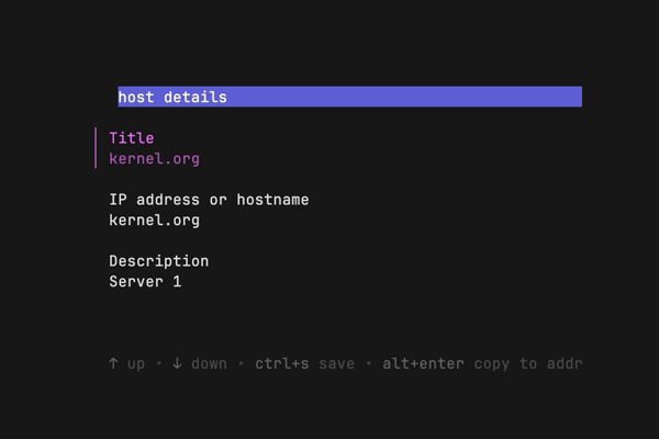 goto - SSH manager for easy server access.