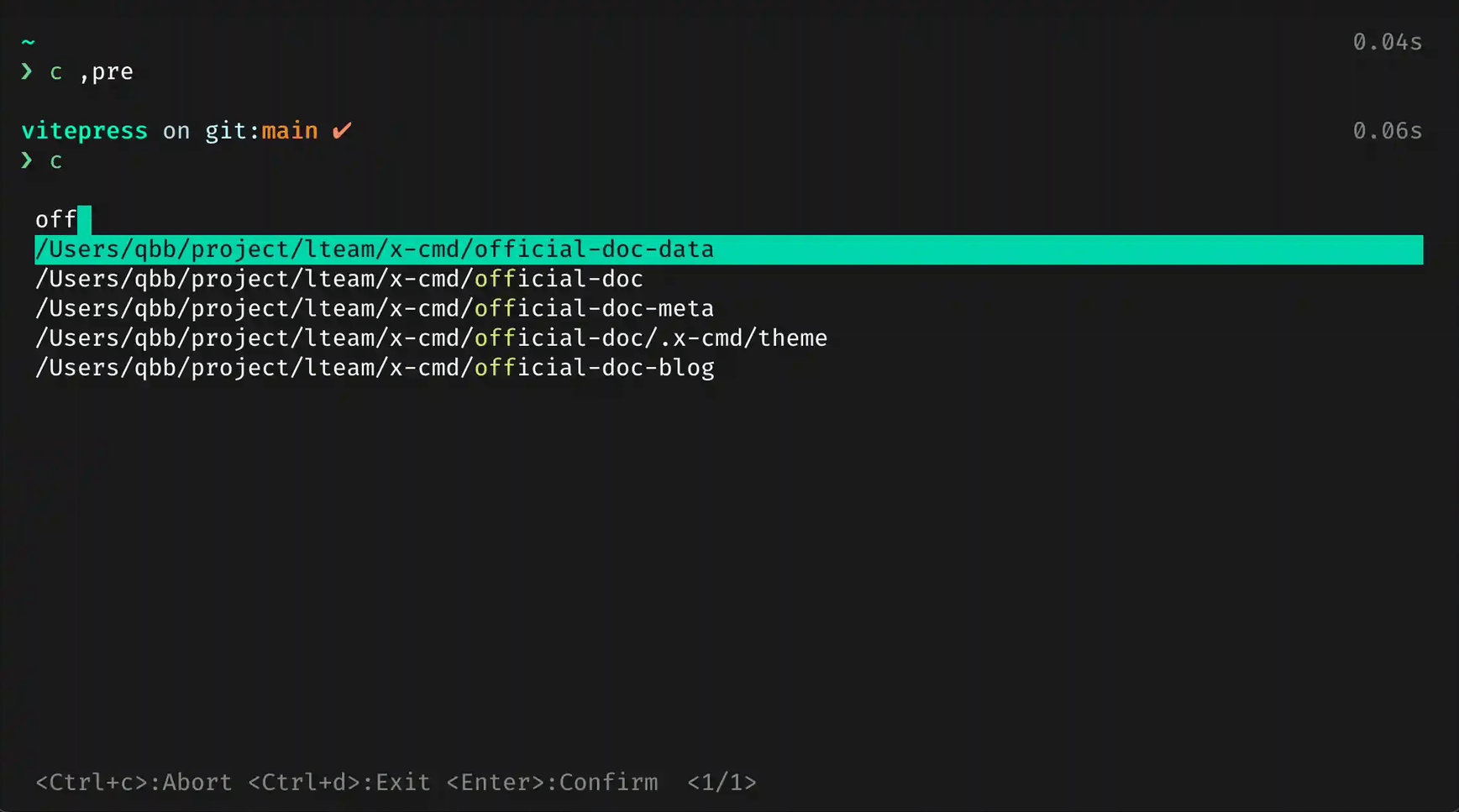 image preview of x-cmd