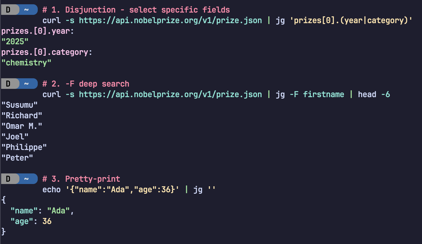 image preview of jsongrep