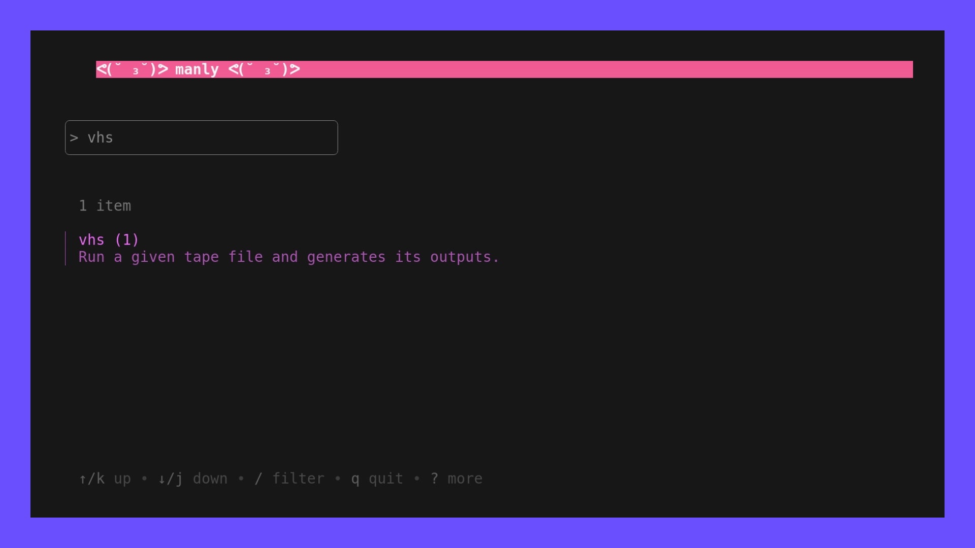 manly - A TUI for viewing man pages in the terminal.