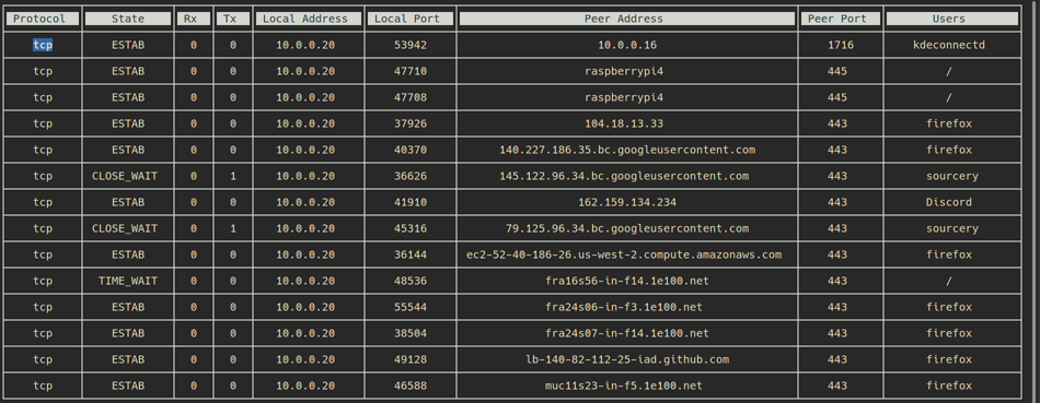 neoss - User-friendly and detailed socket statistics with a TUI.