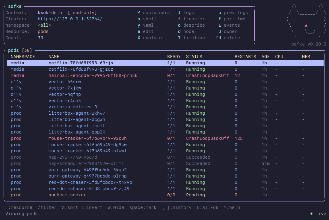 sofka - A Kubernetes TUI built with FluxCD.