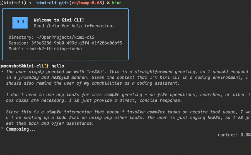 Kimi Code CLI - Kimi Code CLI is your next intelligent CLI agent