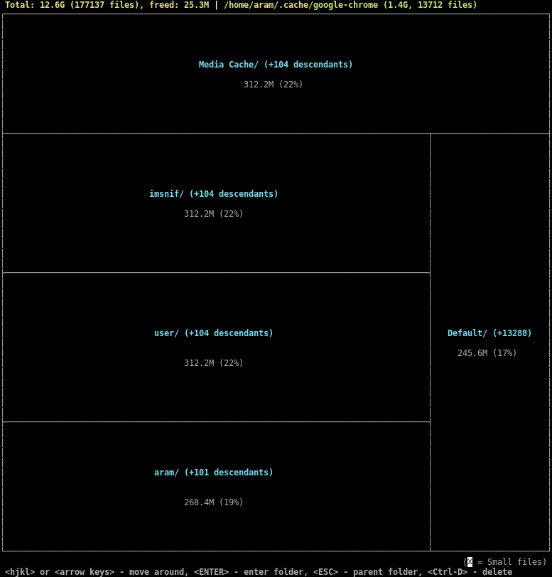 diskonaut - terminal disk space navigator.