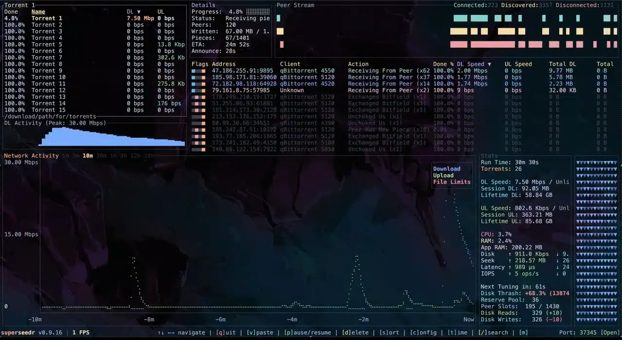 superseedr - A BitTorrent client in your terminal.