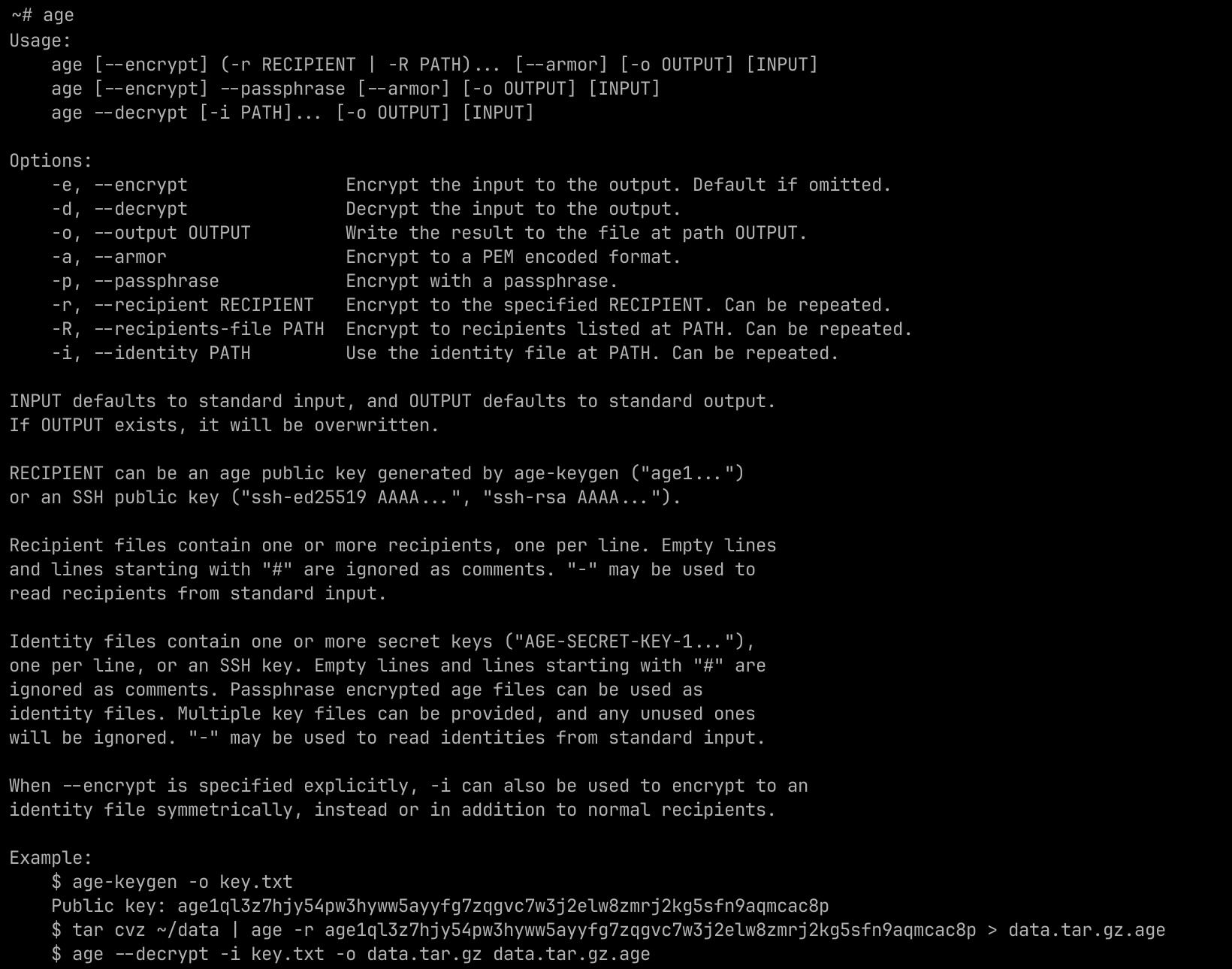 age - A simple, modern and secure file encryption tool.