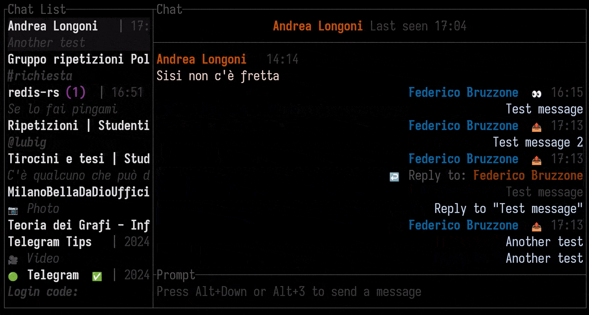 Tgt a simple tui for telegram 