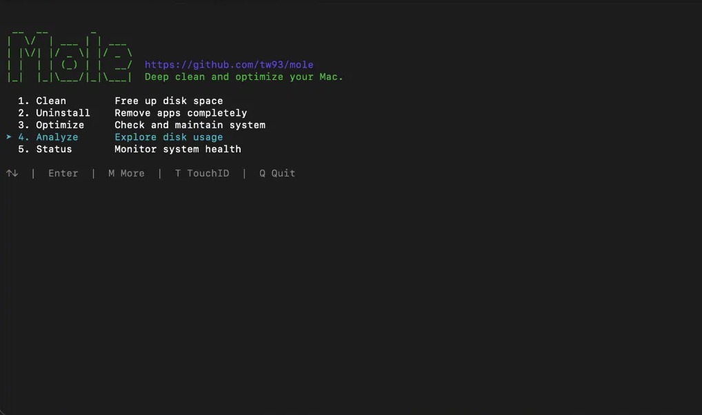 mole - Deep clean and optimize your Mac.