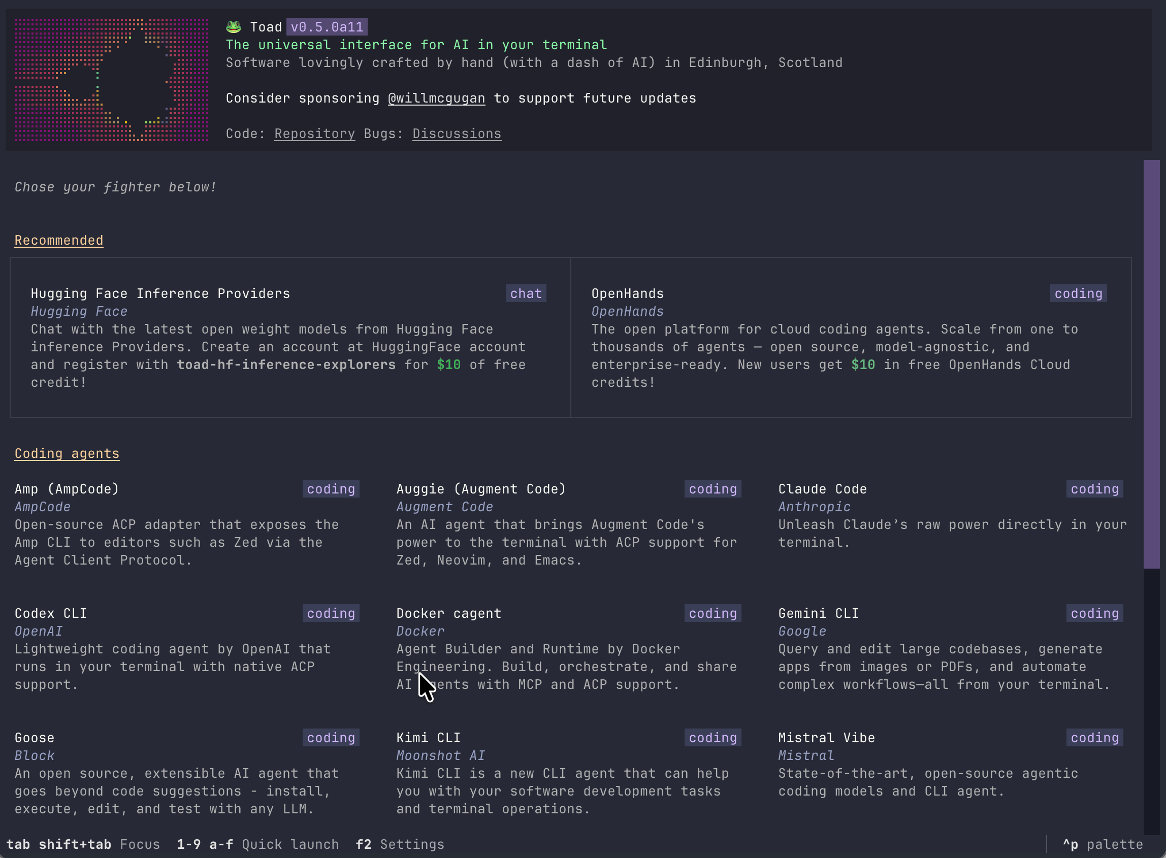 Toad - A unified interface for AI in your terminal
