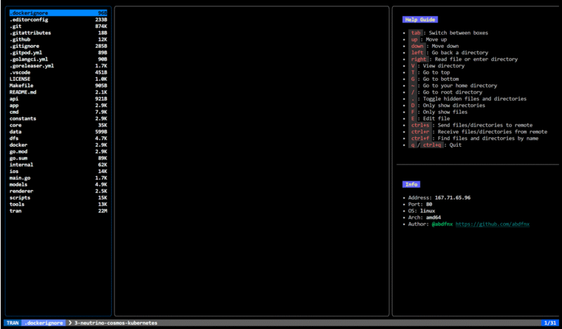tran - Securely transfer and send anything between computers with a TUI