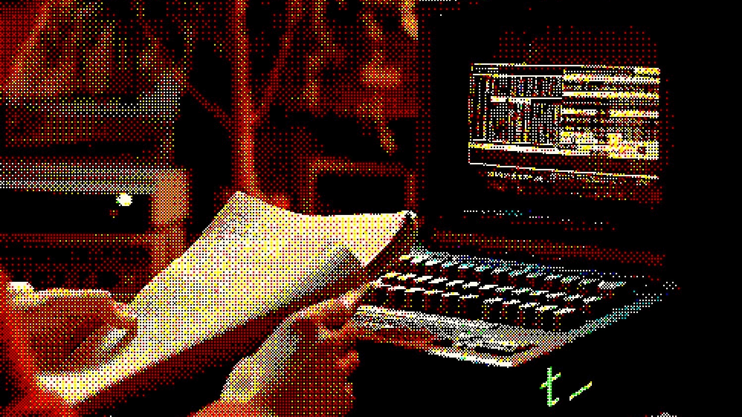 a visitor to Terminal Trove reading the 48th newsletter.