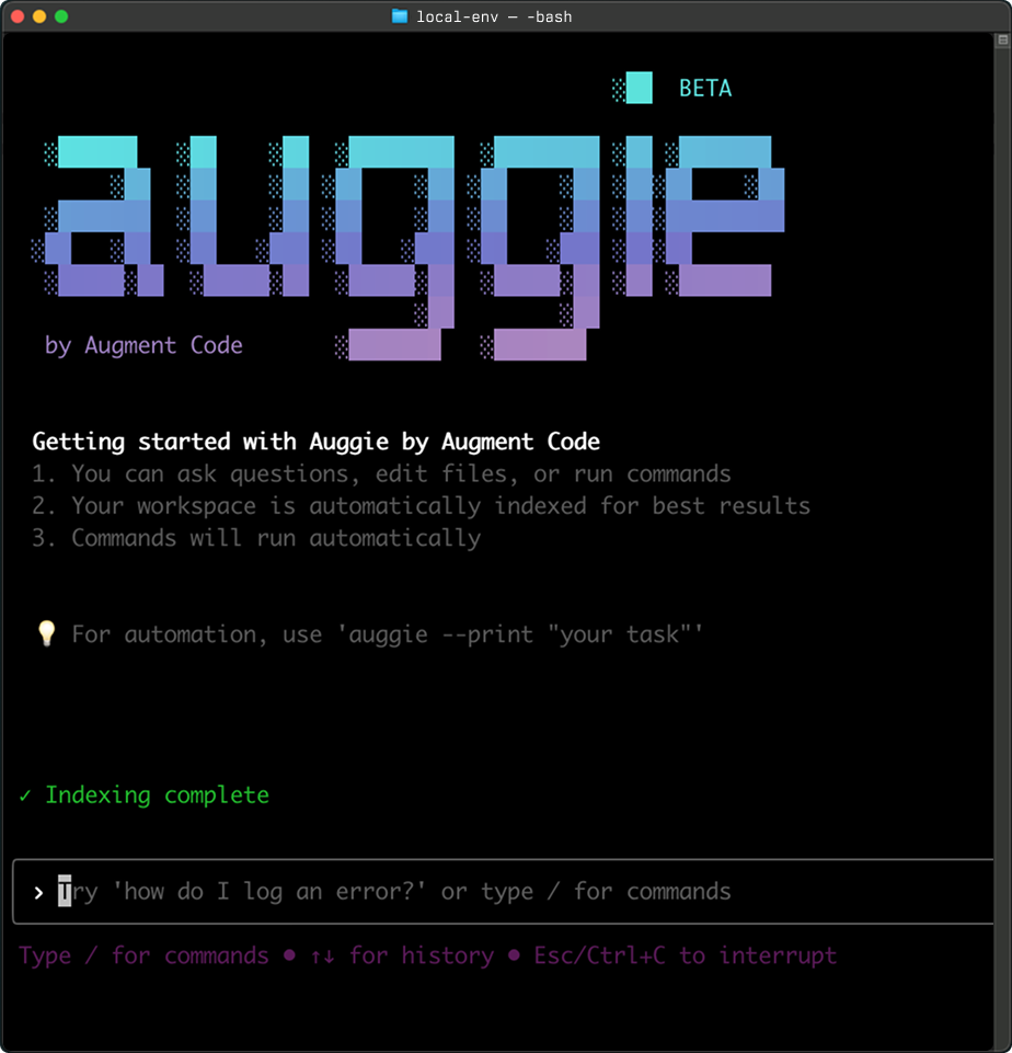 Auggie CLI - The agentic CLI that goes where your code does