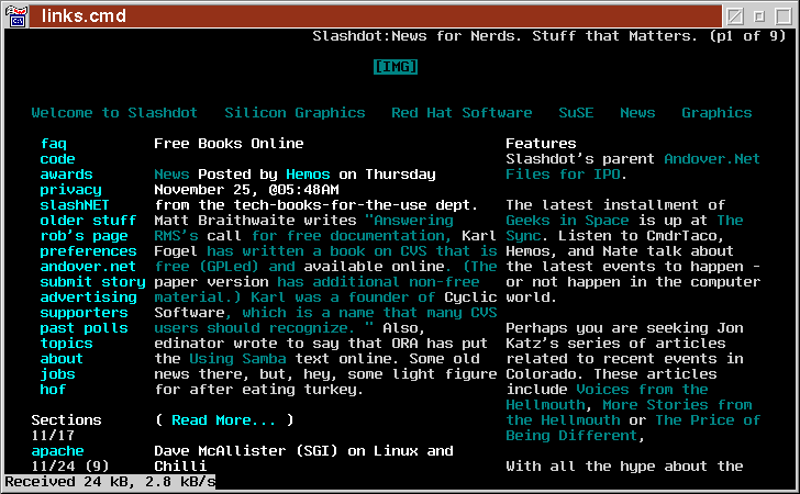 Links A Fast And Lightweight Web Browser Running In Both Graphics And Links A Fast And Lightweight Web Browser Running In Both Graphics And