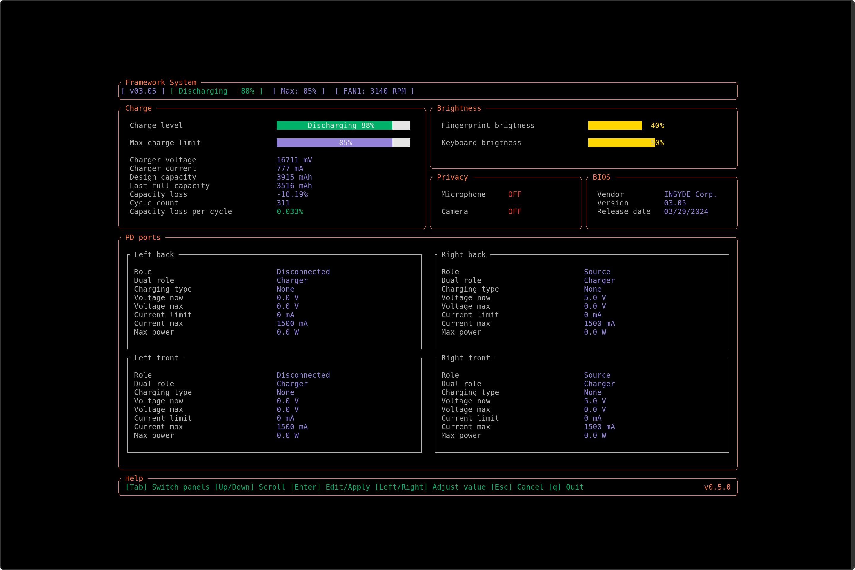 image preview of framework-tool-tui
