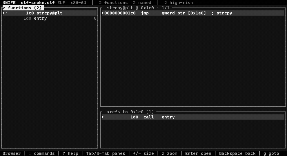 A reverse engineering CLI and TUI for PE, ELF and Mach-O binaries.