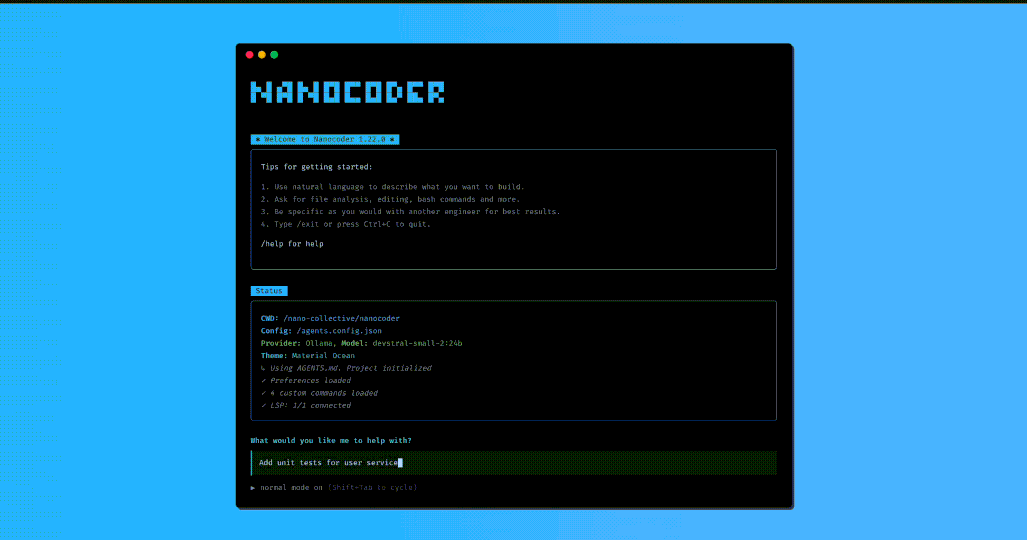 Nanocoder - A local-first coding agent built by the community for the community
