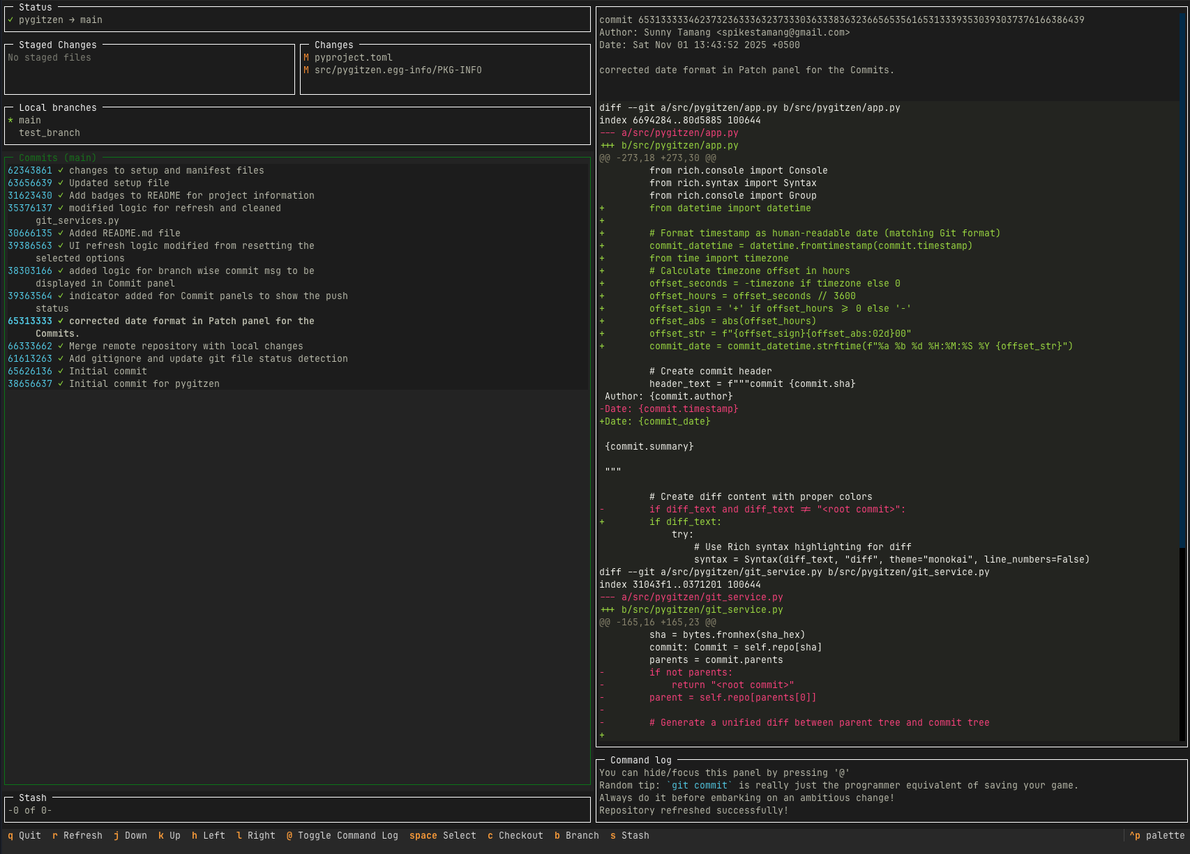 image preview of pygitzen