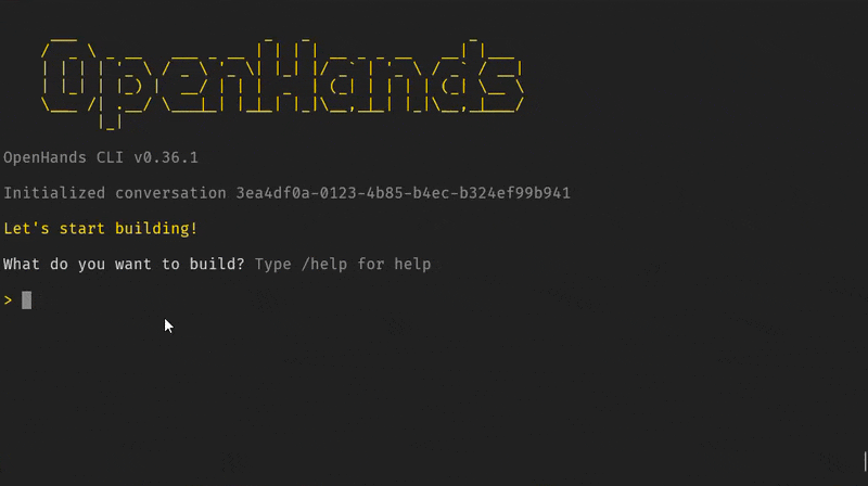 OpenHands CLI preview