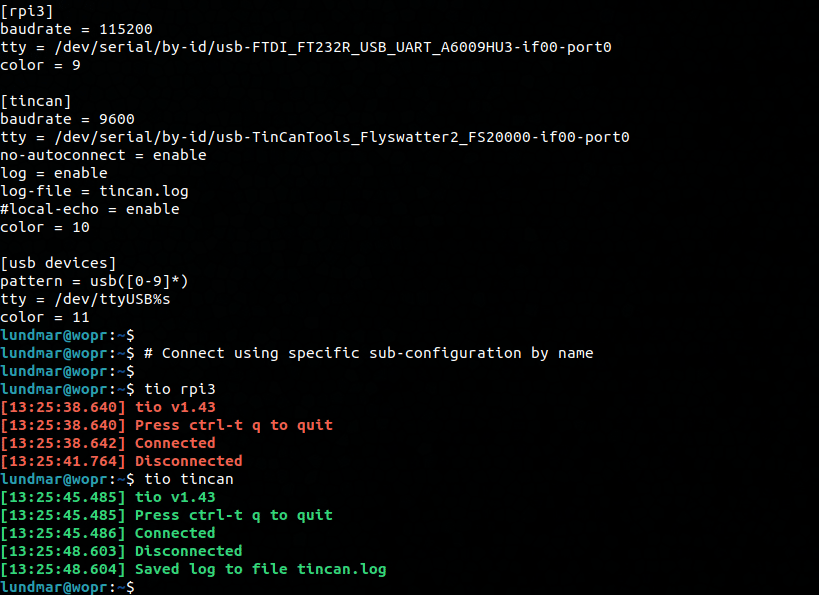 tio - A serial device I/O tool.