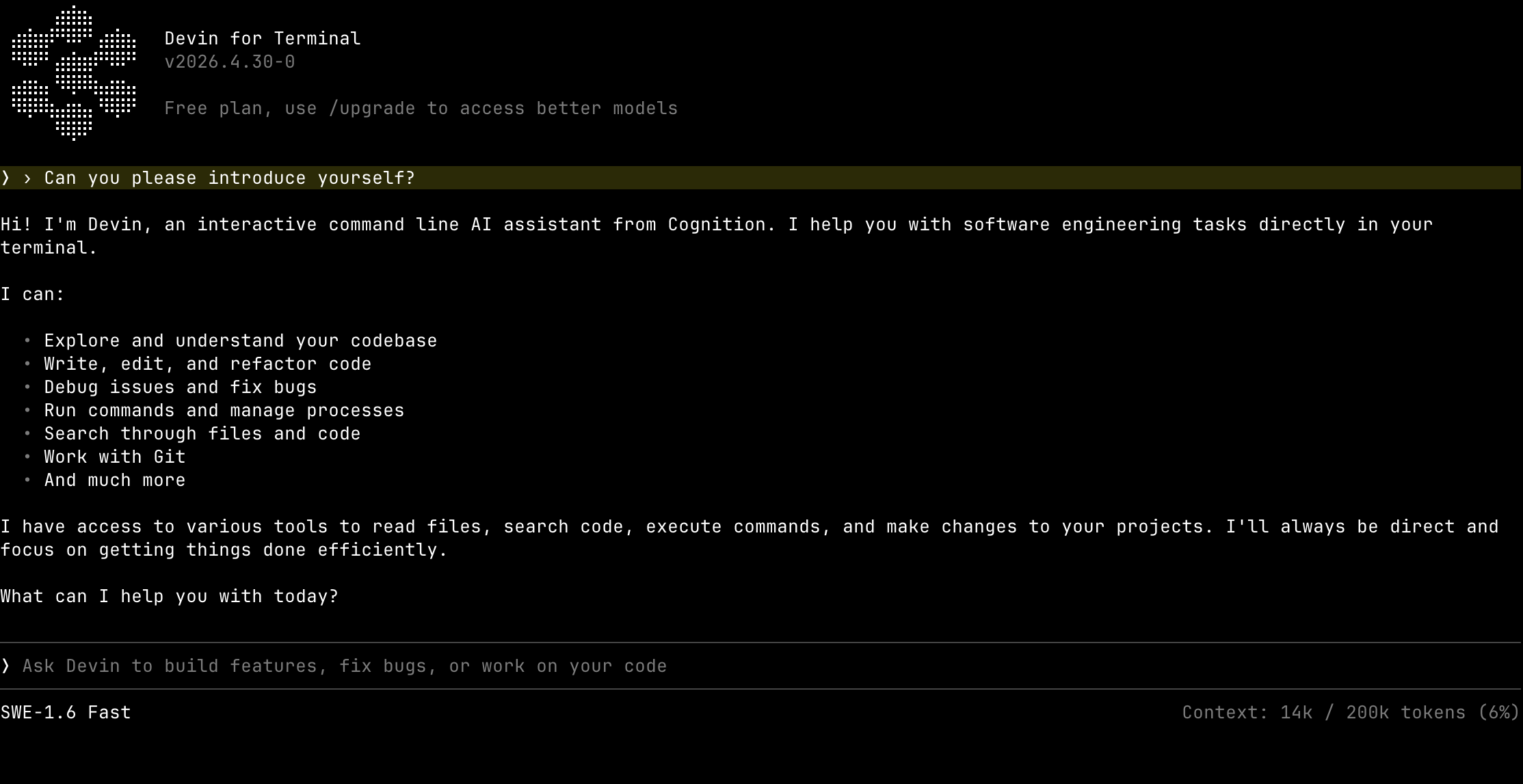 Devin for Terminal - A local coding agent that runs directly in your terminal from Cognition AI