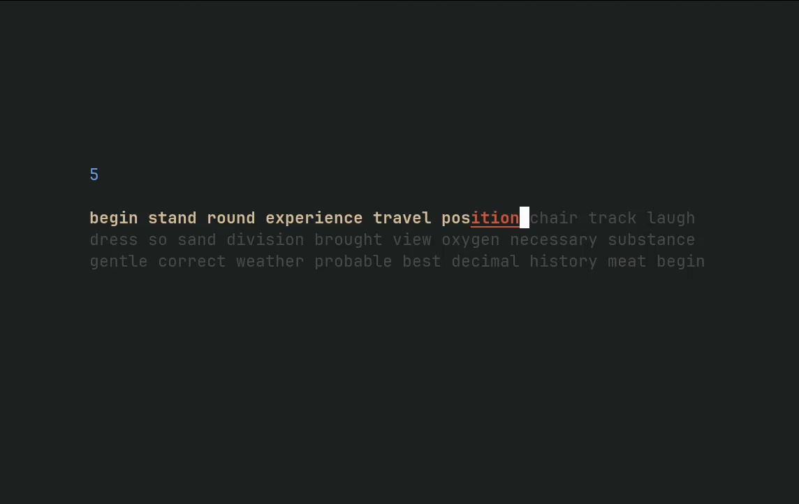 boomtypr - A sleek typing test experience in the terminal.